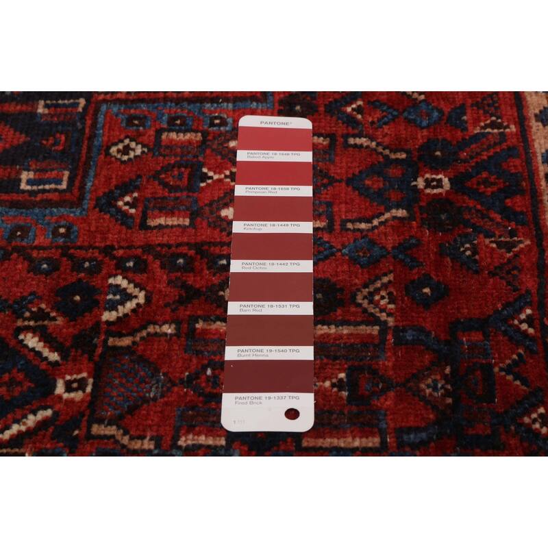 ECARPETGALLERY Hand-knotted Kayseri Vintage Red Wool Rug - 4'4 x 10'3