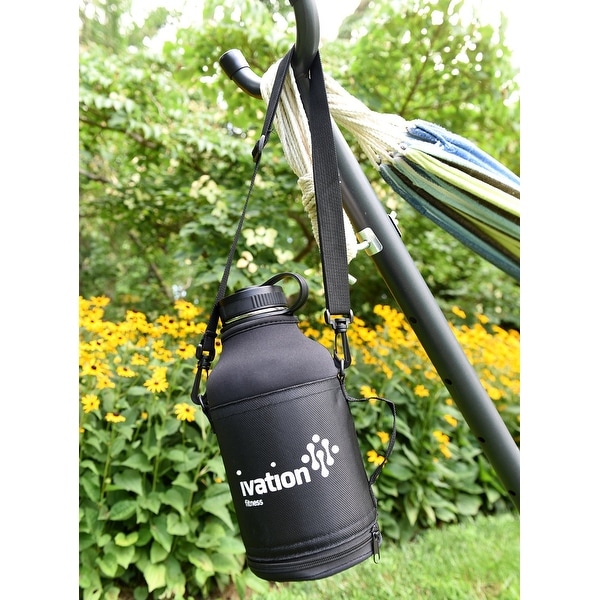 Ivation 64 oz. Insulated Water Bottle & Beer Growler - Carrying Pouch Included