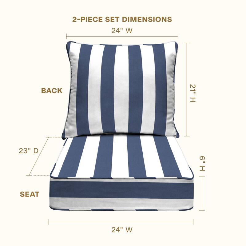 Outdoor Deep Seating Lounge Chair Cushion