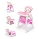preview thumbnail 13 of 16, Baby High Chair,3 in 1 Highchair, Convertible Toddler Eating Chair for 6 Months to 6 Years, with Adjustable Tray Pink