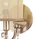 preview thumbnail 3 of 2, Hampton 1 Light Brass Sconce - 5.5'' W x 13'' H x 7.5'' D