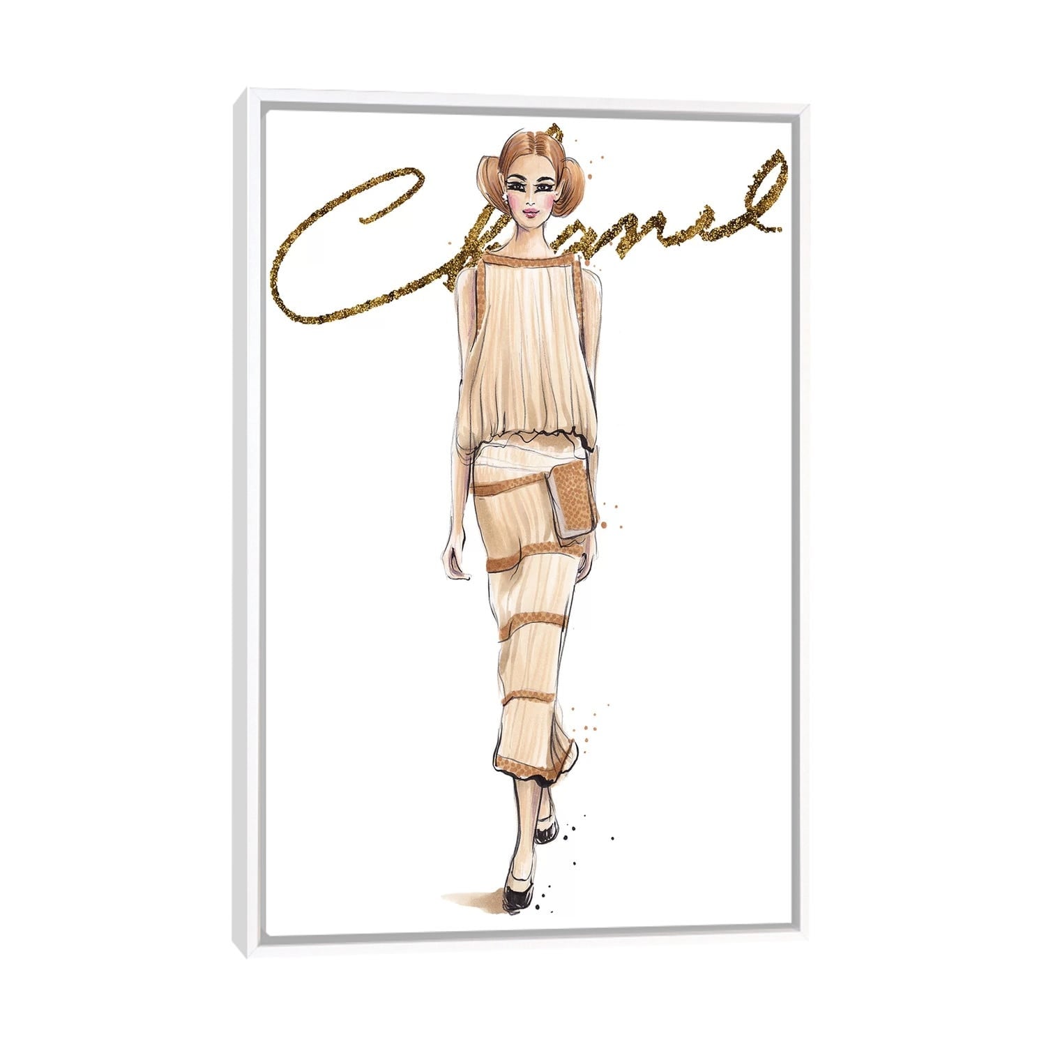 iCanvas Chanel V With Logo by Anna Hammer Framed - Bed Bath & Beyond -  37082322