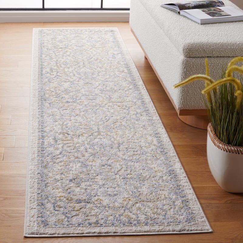 SAFAVIEH Palma Meinharda Oriental Rug - 2'2" x 13' Runner - Beige/Light Blue - Runner
