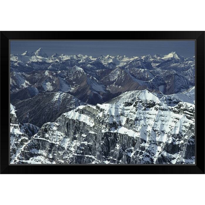 "View from Mt. Temple Banff National Park Alberta, Canada" Black Framed Print
