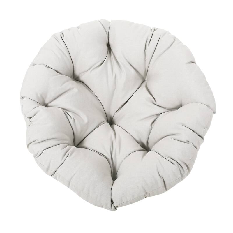 Outdoor Patio Wicker Swivel Papasan Chairs with Tufted Cushion
