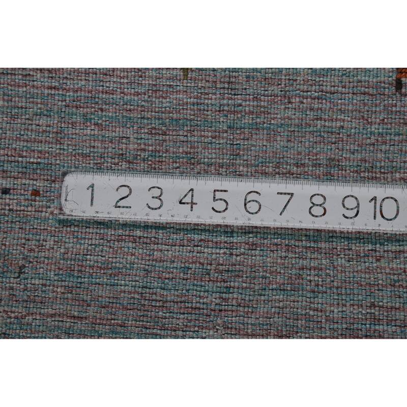 Hand Knotted Oriental 100% Wool Carpet Tribal Animal Pictorial Greys & Charcoal Gabbeh Area Rug - 5' 10'' X 3' 11''