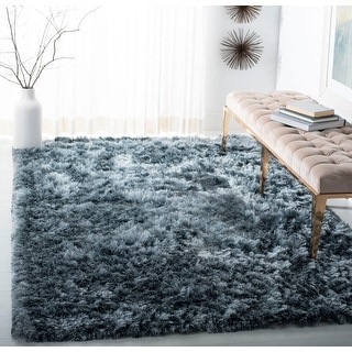 SAFAVIEH Handmade Ocean Shag Lyse Glam 2.5-inch Thick Rug