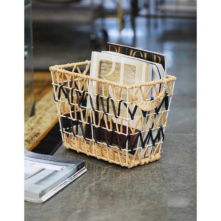 Becki Owens Metal and Seagrass Magazine Rack - Rectangular