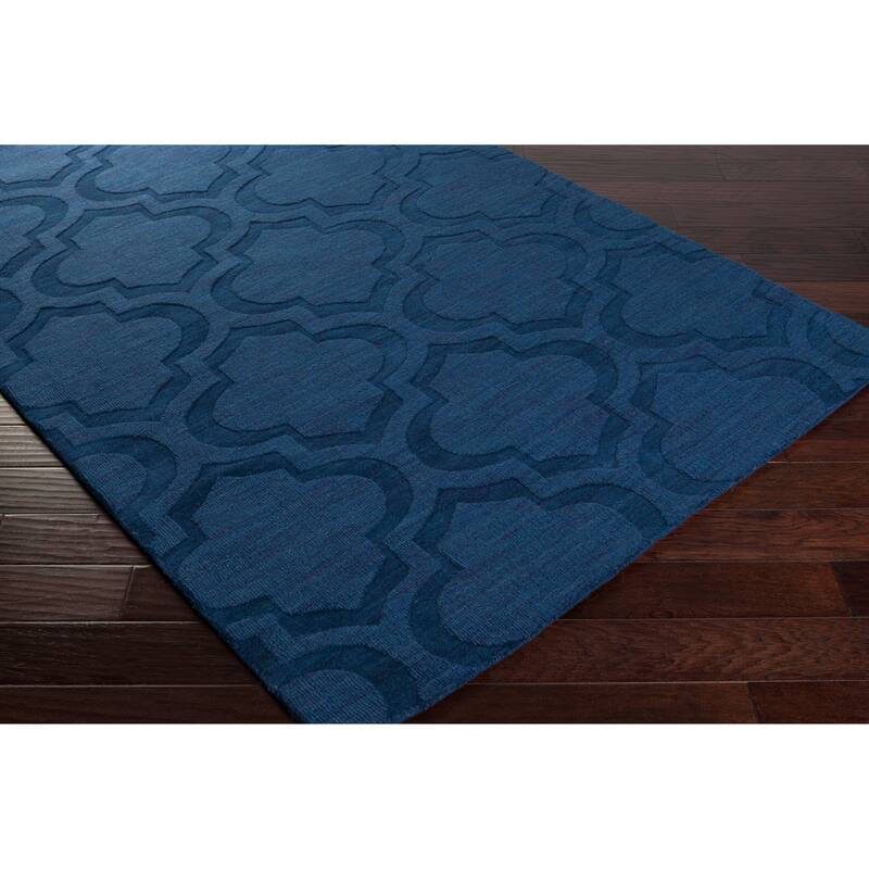 Hand-Woven Ali Tone-on-Tone Moroccan Trellis Wool Rug (8' x 10')