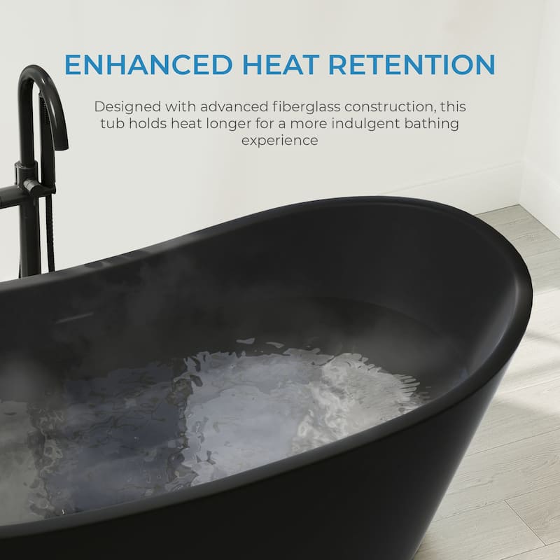 OVE Herschel 60-inch Free-Standing Bathtub in Matte Black