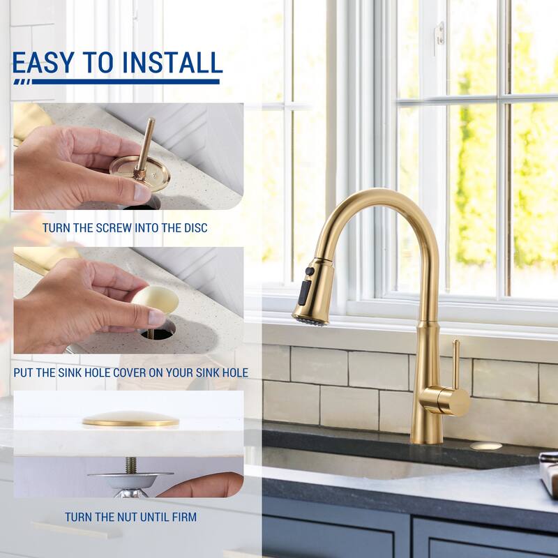 WOWOW Sink Hole Cover Fits 0.31 to 1.89" Holes, Easy Install