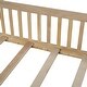 preview thumbnail 8 of 13, Natural Full Size Solid Wood House Platform Bed with Guardrail for Kids, Boys and Girls