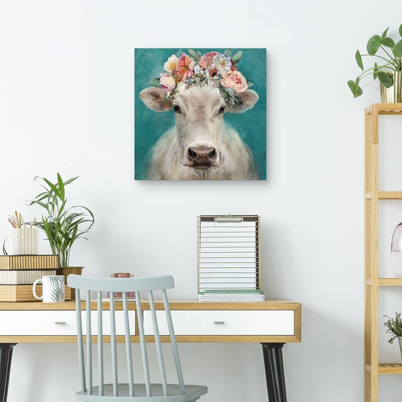 Fancy Cows I by Studio Arts Canvas Art Print