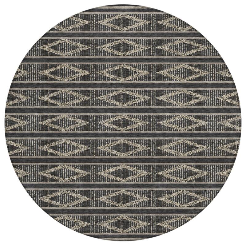 HomeRoots Geometric Transitional Rectangle Outdoor Rug