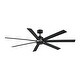 preview thumbnail 1 of 8, Fanimation Pendry 72 inch Indoor/Outdoor Smart Ceiling Fan with Remote - Black with Brushed Nickel Accents