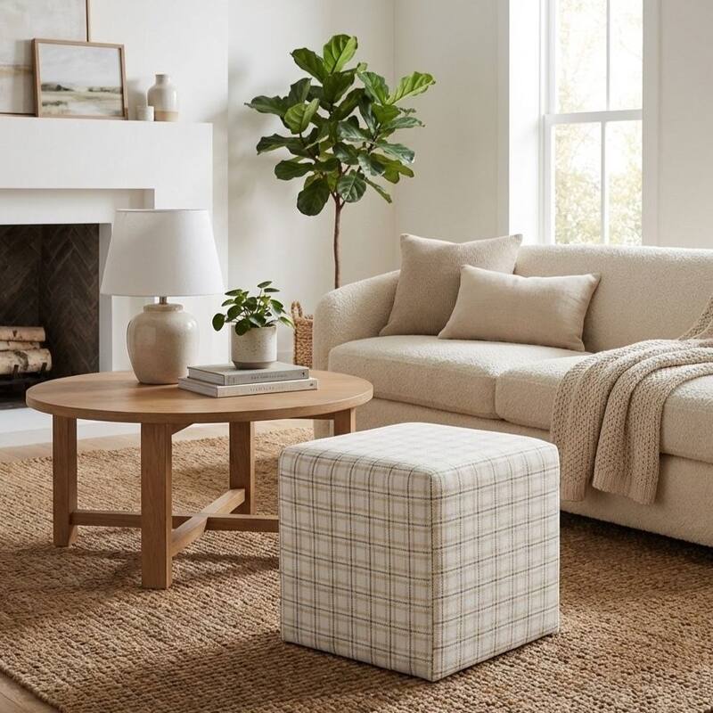 HomePop Soft Cube Ottoman