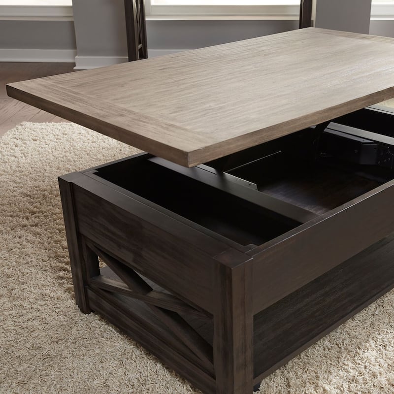 Heatherbrook Charcoal and Ash Lift Top Cocktail Table