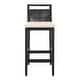 preview thumbnail 4 of 13, SAFAVIEH 29-inch Darin Black/ White Cushion Barstool - 15.8" x 20.5" x 38.8"