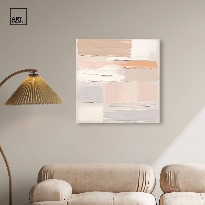 Roseate Cream Tones III Canvas by Art Remedy, Gallery Wrapped