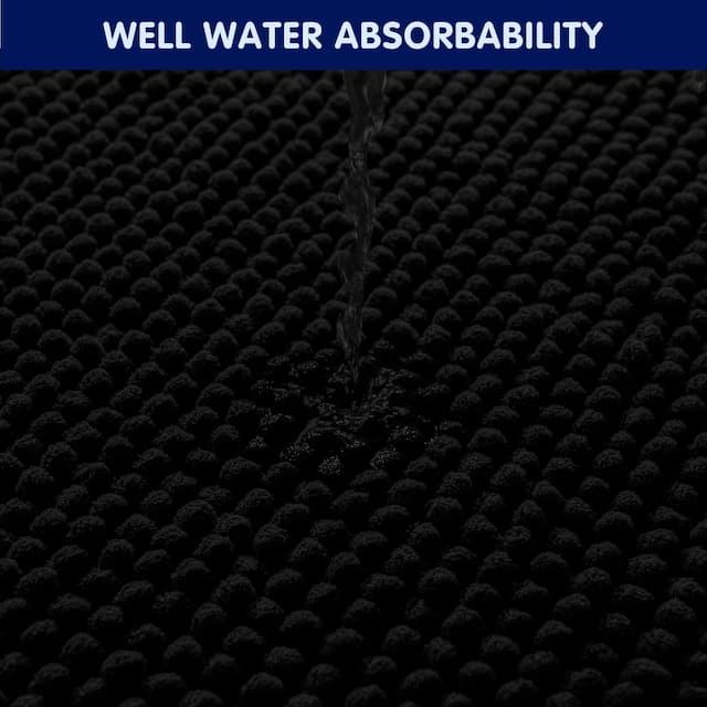Subrtex Chenille Soft Rugs Super Water Absorbing Shower Mats
