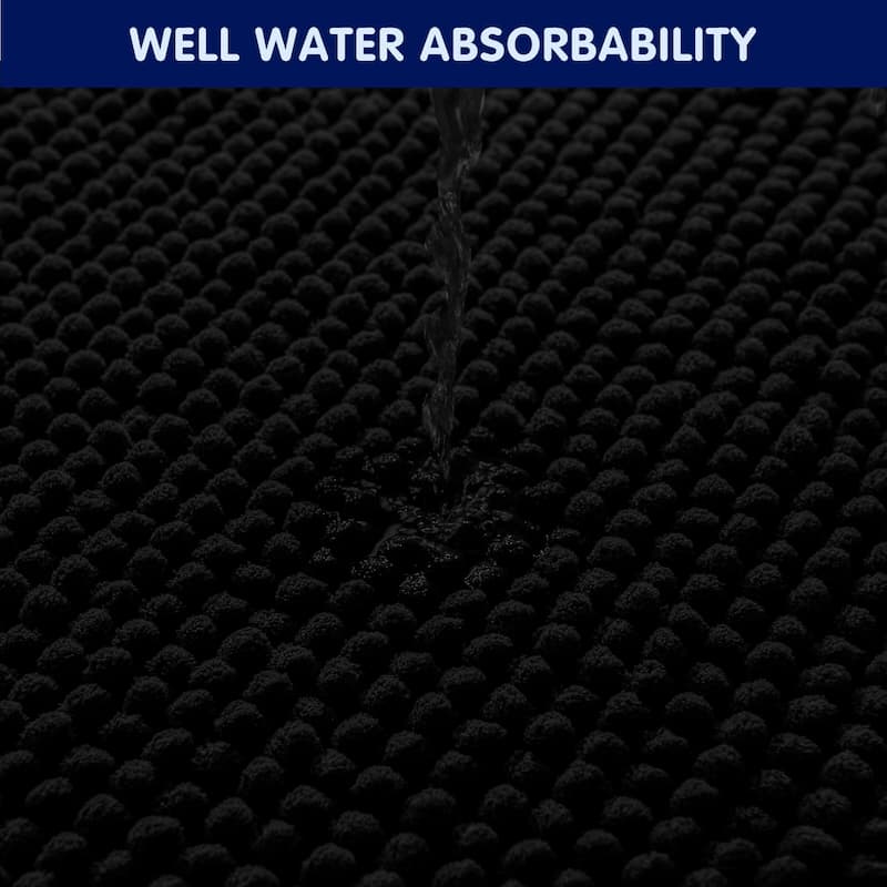 Subrtex Chenille Soft Rugs Super Water Absorbing Shower Mats