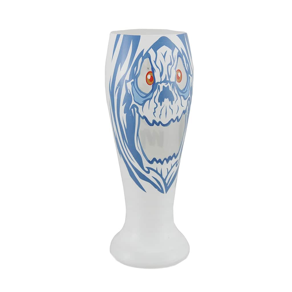 Three Sheets Hand Painted Ghost Pilsner Glass - 9 X 3.25 X 3.25 inches