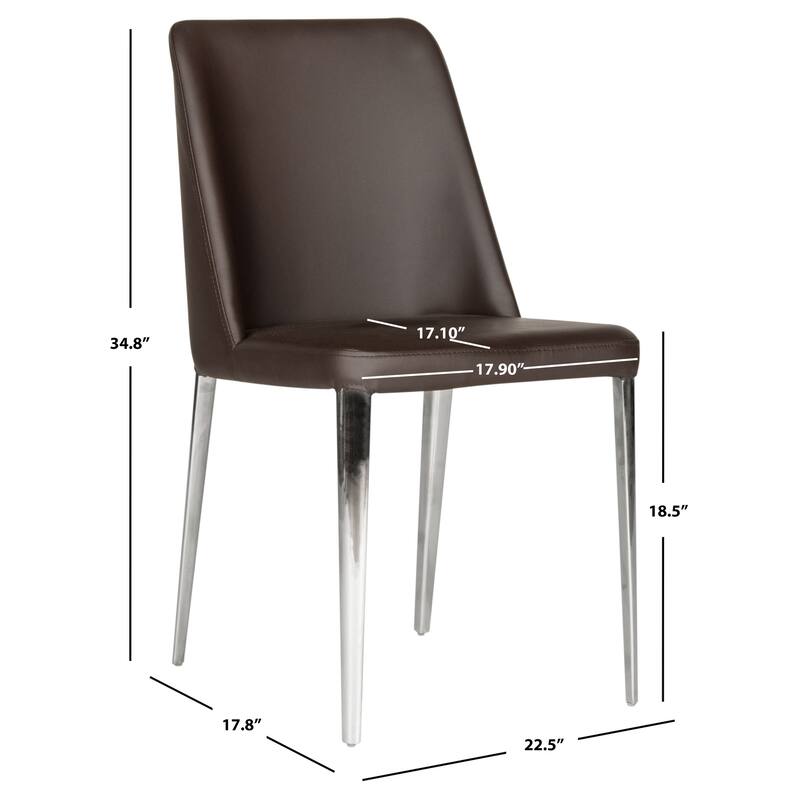 SAFAVIEH Haruko Mid Century Dining White Dining Chair (Set of 2) - 22.5" x 17.8" x 34.8" - 23Wx18Dx35H