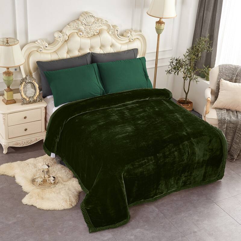 2 Ply Rose Crystal Velvet Blanket 2 Double-sided Design Blanket 7.5-8.5lbs