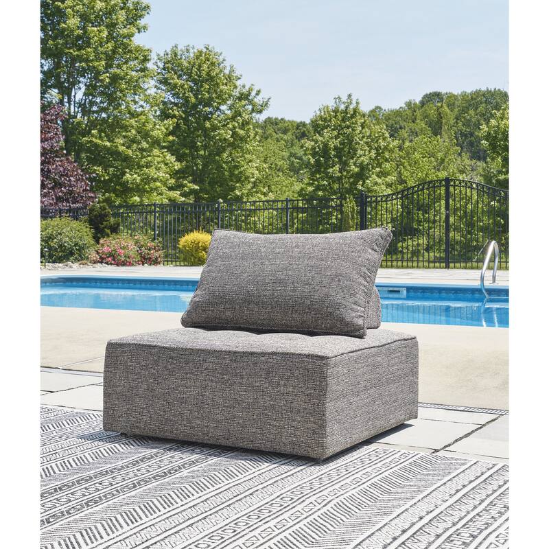 Signature Design by Ashley Bree Zee Gray 6-Piece Outdoor Modular Seating - 152" W x 114" D x 35" H