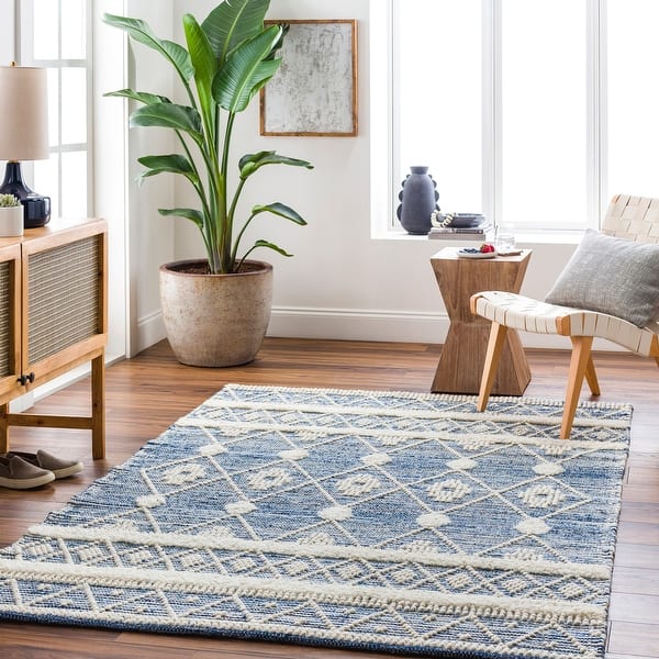 slide 2 of 9, Pippa Handmade Farmhouse Cotton & Wool Area Rug 5' x 7' 6" - Rectangle