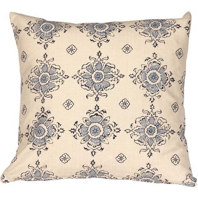Medallion Handprint Throw Pillow - Feather Down