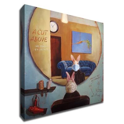 Pandemic Haircut by Lucia Heffernan With Hand Painted Brushstrokes, Print on Canvas