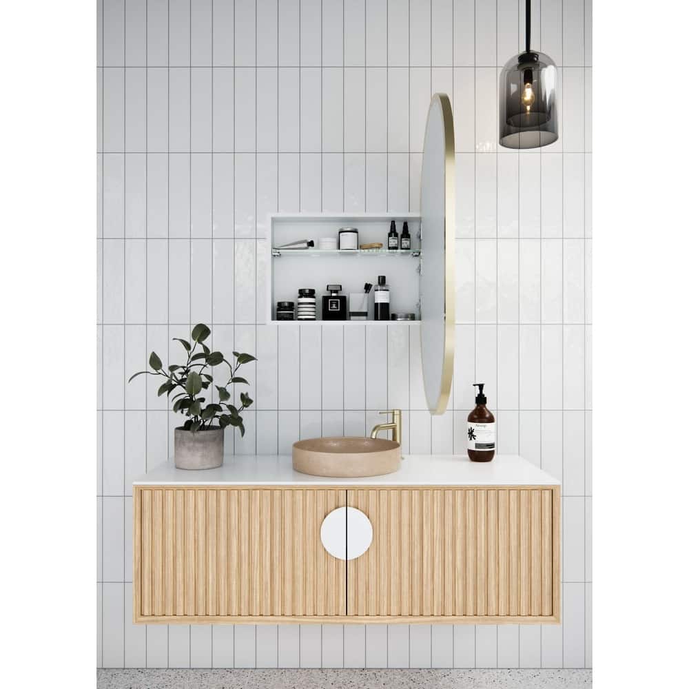 Glass Warehouse SC1-PL-22X38 Nia 22" x 38" Framed Single Door Medicine