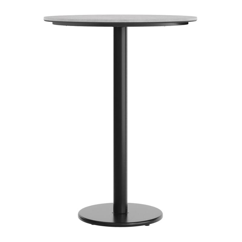 Commercial HPL Tabletop with Bar Height Round Base