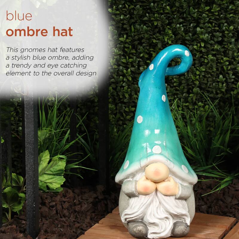 Gnome Covering Mouth with Turquoise Ombre Hat