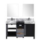 preview thumbnail 106 of 157, Lexora Zilara Bathroom Vanity Complete Set in Black and Grey with Faucet
