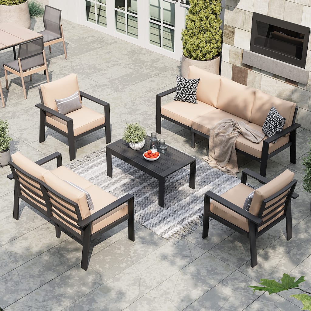 5-Piece Sectional Conversation Set with Coffee Table