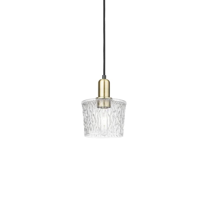 Innovations Lighting 716-1P-10-7 Niagara Pendant Niagara 7" Wide Mini - Black Antique Brass / Clear