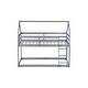 preview thumbnail 49 of 48, Twin over Twin Rubber Wood Floor Bunk Bed, with ladder,Guardrails,House-Shaped-Bunk Bed