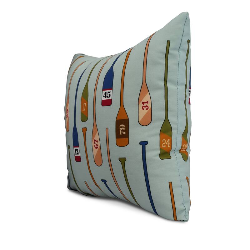 18 x 18 inch Oar Numbers Geometric Print Pillow
