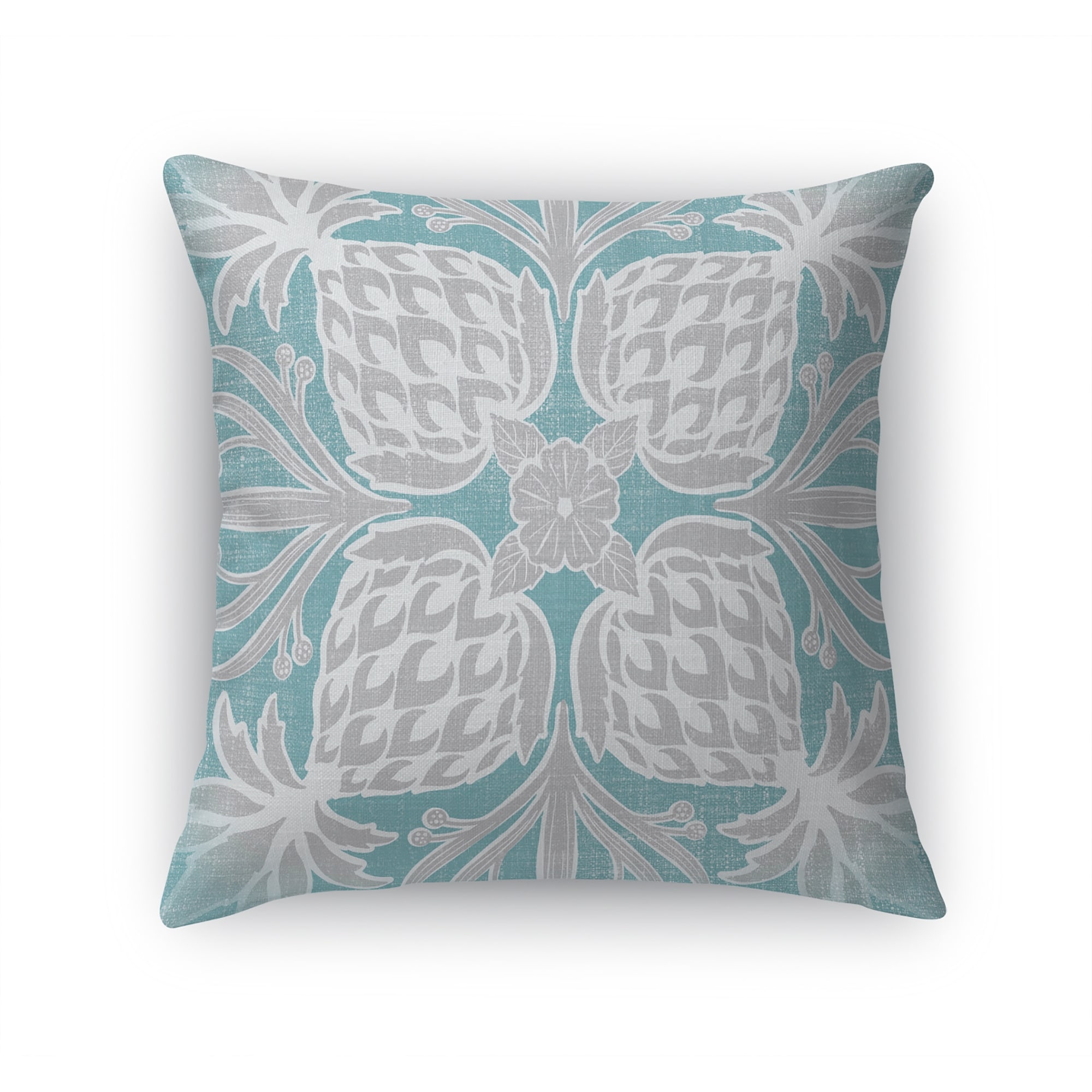 WELCOME PINEAPPLES BLUE Accent Pillow by Kavka Designs