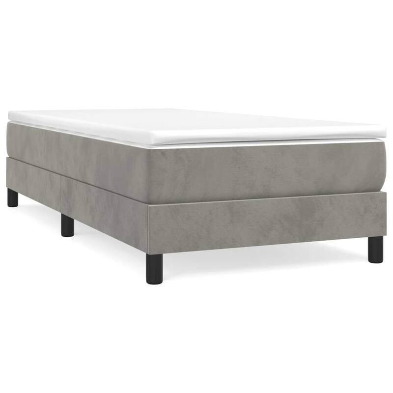 vidaXL Bed Frame Box Spring Platform Bed with Mattress for Bedroom Velvet