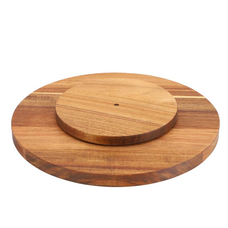 MegaChef 12 Inch Acacia Wood Lazy Susan Tray