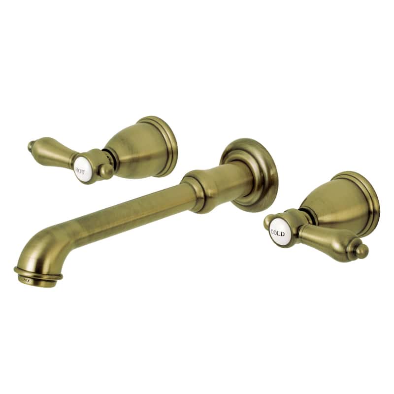 Heirloom Two-Handle 3-Hole Wall Mount Bathroom Faucet