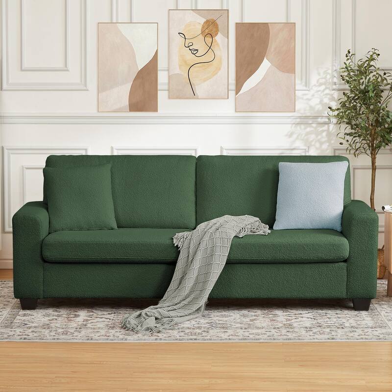 83" Modern Sofa, 3 Seater Deep Seat Couch with Wide Armrest, Removable Washable Cushion Cover, Cozy Sofa