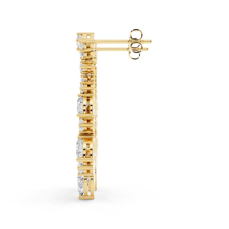 Auriya 14k Gold 3ctw Lab Grown Diamond Dangle Earrings (E-F VS)