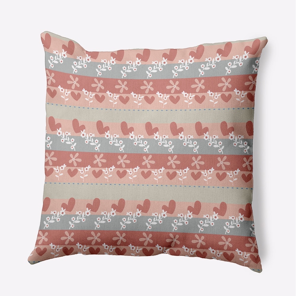 Love Garden Valentines Day Decorative Throw Pillow