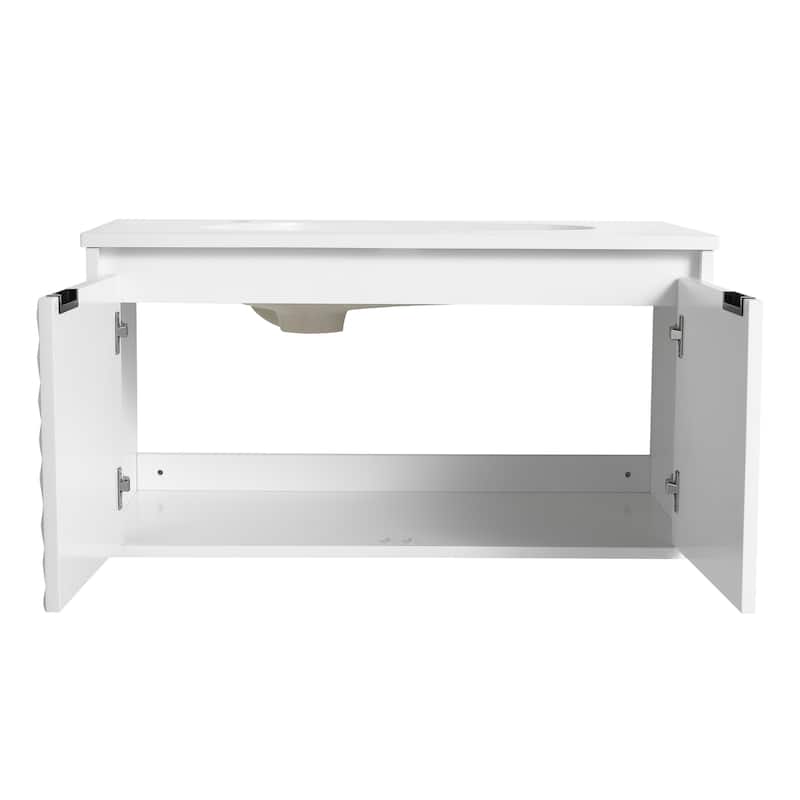 Bathroom Vanity With Sink In 24/30/36 Inch, Floating Bathroom Vanity With Soft Close Door