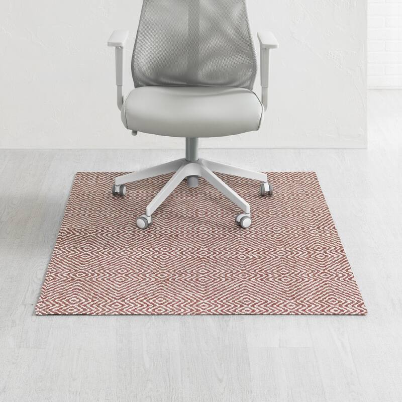 Jani 36"x48" Rug'd Chair Mat-Rug Style Office Chairmat for Carpet & Hard Floors| 0.25" Thick |Non-Slip, Foldable Desk Chair Mat - Maldives