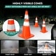 preview thumbnail 3 of 6, Moasis 8 Pcs Traffic Safety Cones 28" PVC Fluorescent Reflective